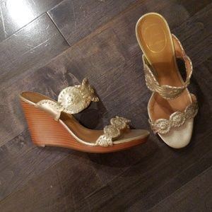 Metallic Jack Rodgers Wedges